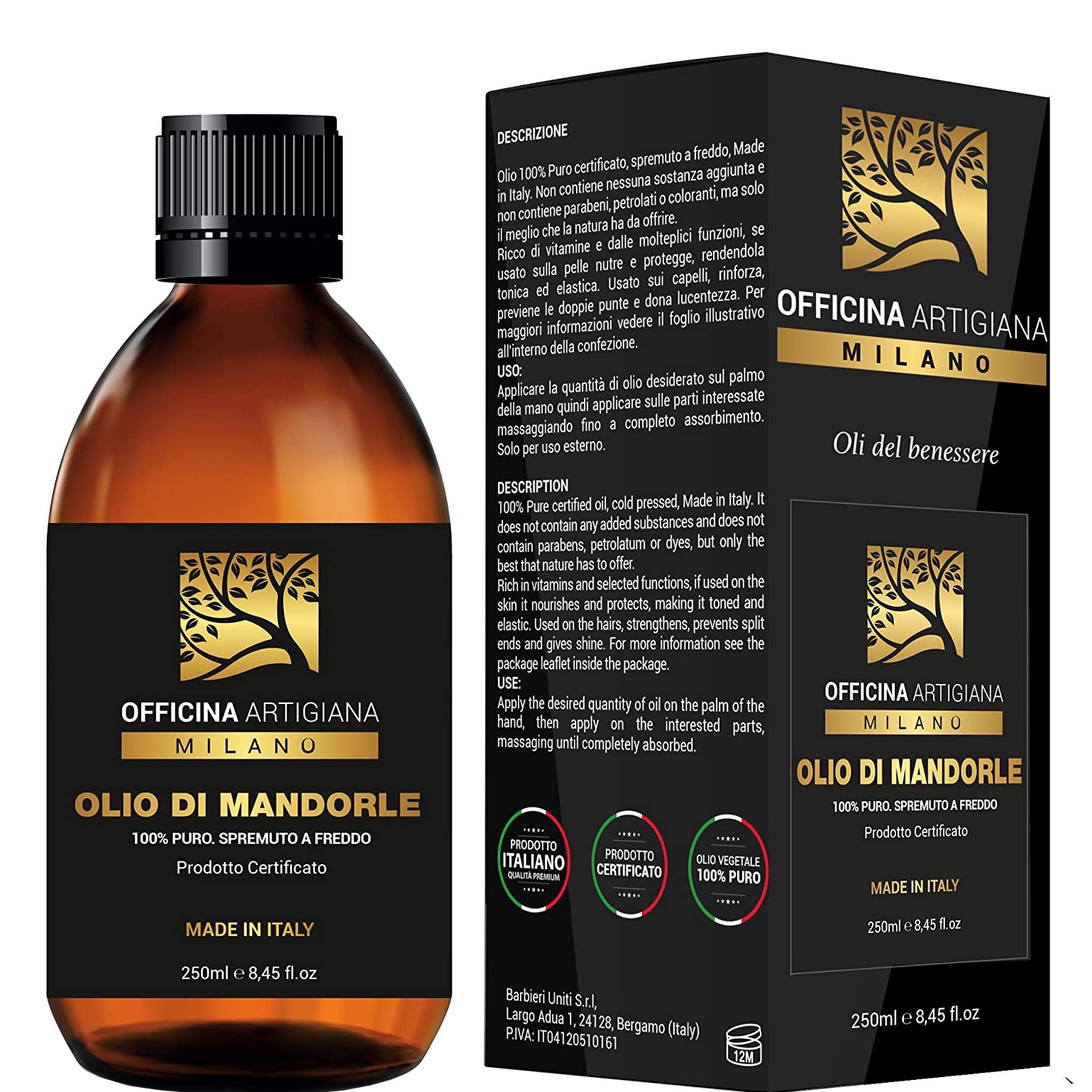 Officina Artigiana Pure Certified Almond Oil - 1.1 - OA-11323