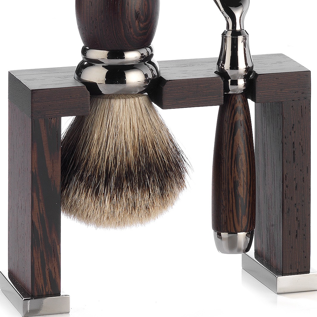 Mondial 1908 Scheerset Prestige Mach3 Silvertip Dashaar Wenge - 1.2 - ST-530-WMT3