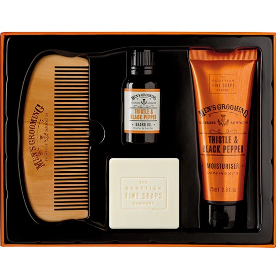 Scottish Fine Soaps Face en Beard care kit Thristle en Black Pepper - 4.2 - A01811