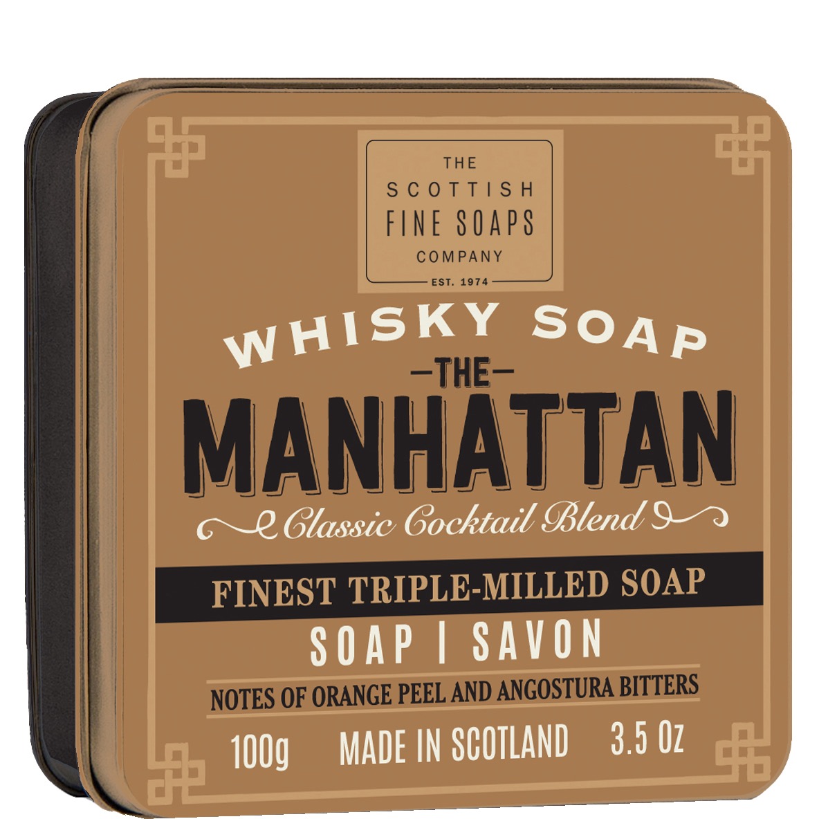 Scottish Fine Soaps Whisky soap in a tin The Manhattan 100gram - 1.1 - A01087