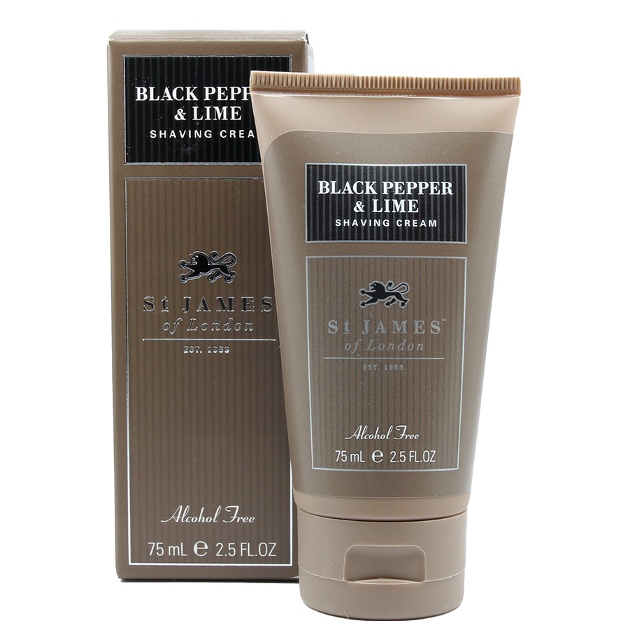 St James of London Scheercrème tube Black Pepper en Lime 75ml - 1.1 - SJ-4533
