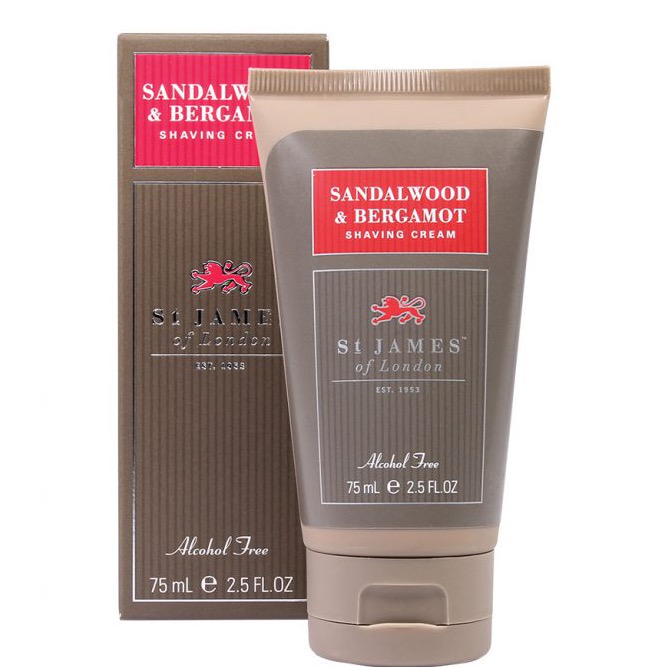 St James of London shaving cream travel Sandalwood en Bergamot 75ml - 1.1 - SJ-4543