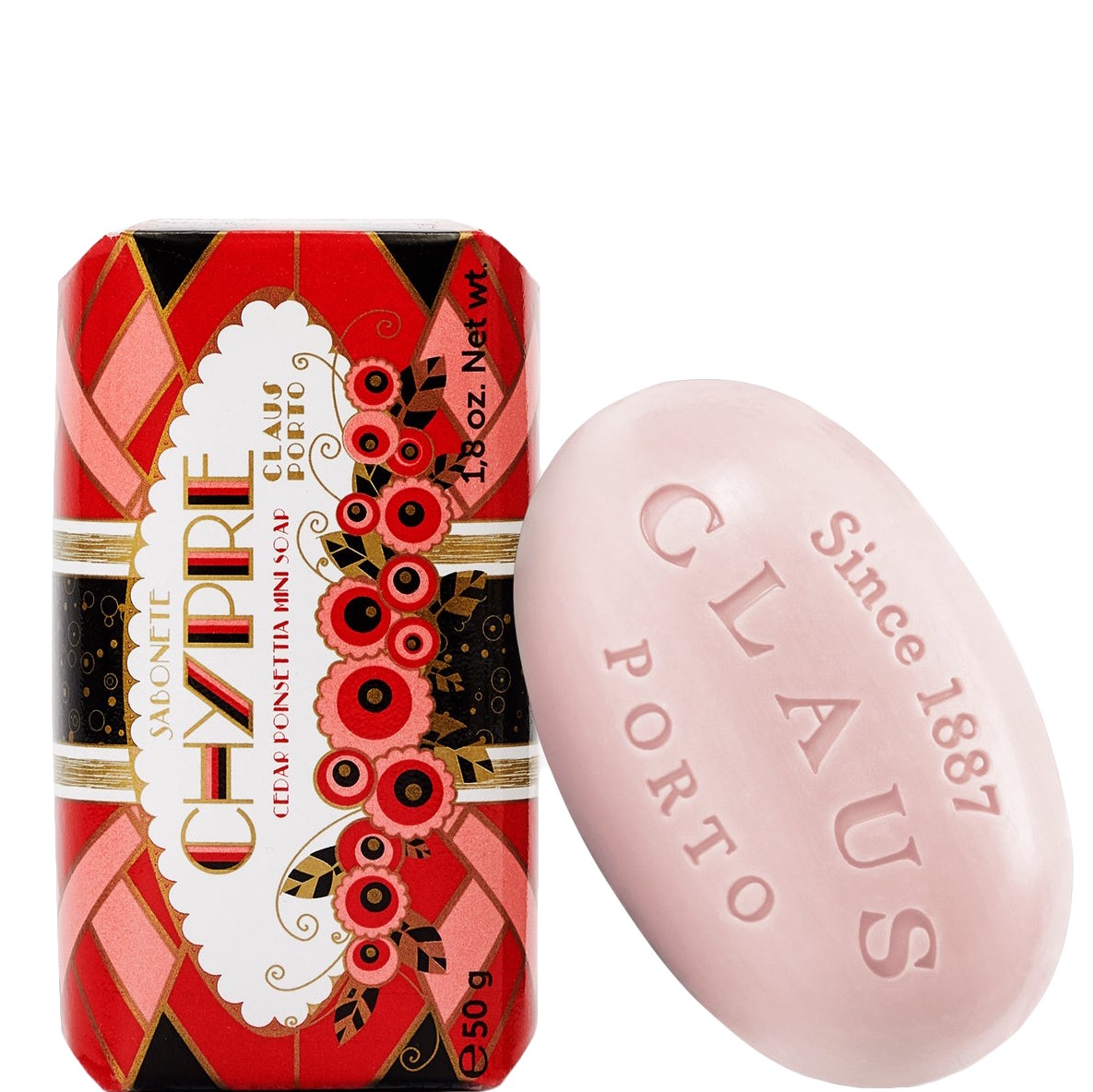 Claus Porto Mini Soap Chypre Cedar Poinsettia 50g - 1.1 - CP-MS124