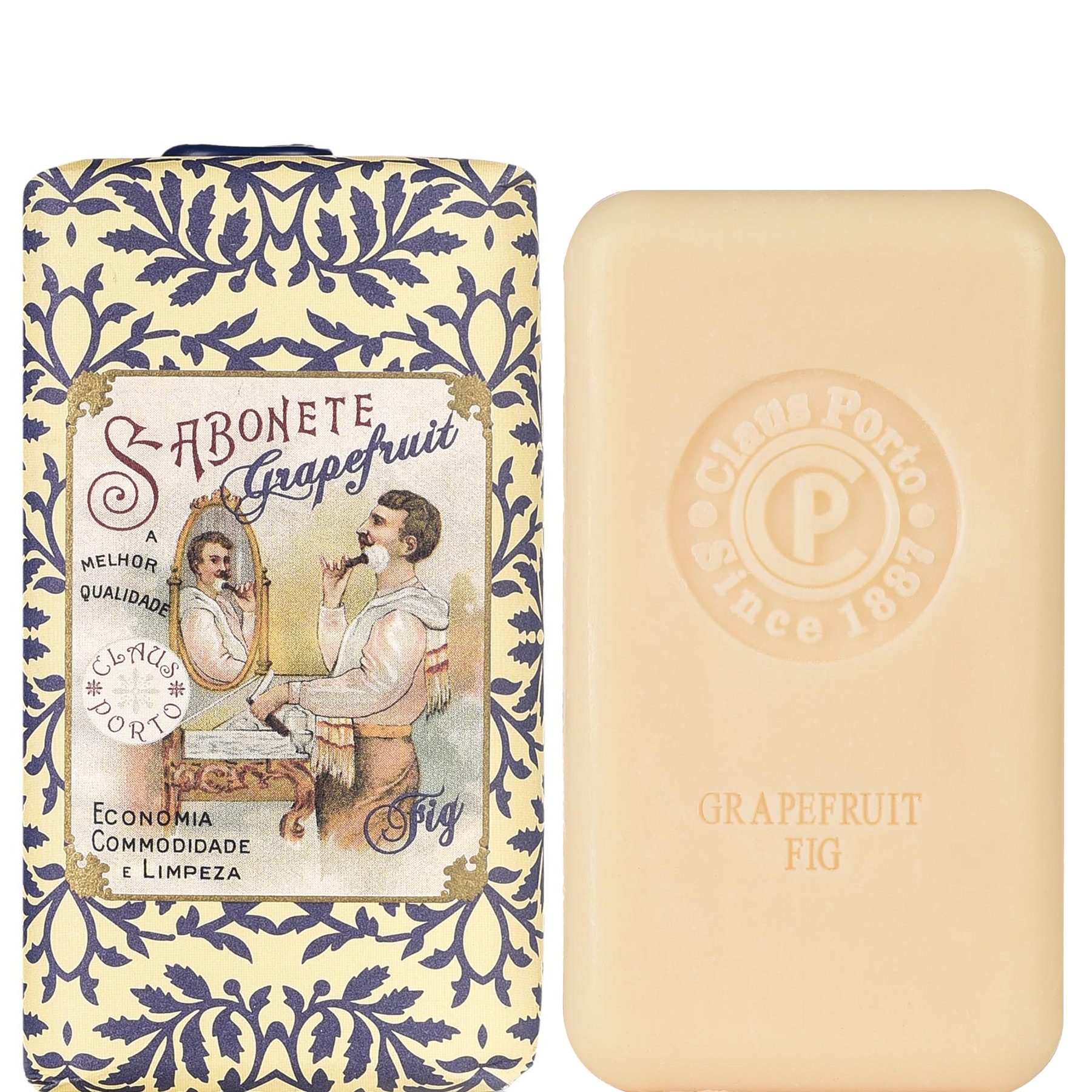 Claus Porto Soap Bar Barbear Grapefruit Fig 150g - 1.1 - CP-F001W