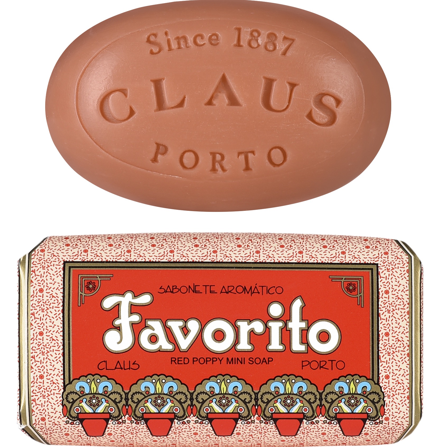 Claus Porto Soap Bar Favorito Red Poppy 150g - 1.3 - CP-SP007