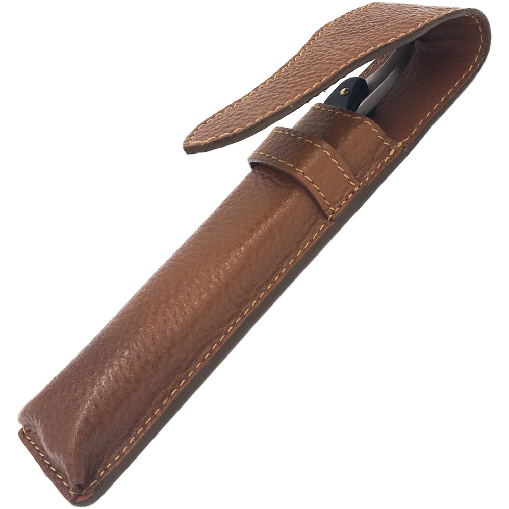 Parker Scheeretui Barbermes bruin leder - 4.1 - PA-LPST-SADDLE