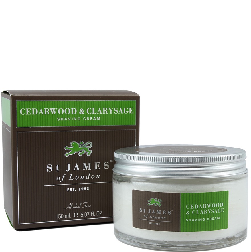 St James of London Scheercrème Cederwood en Clarysage 150ml - 1.1 - SJ-4500