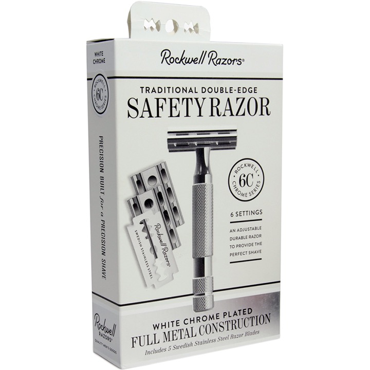 Rockwell Razors Safety Razor 6C White Chrome - 2.1 - RR-6C-WC