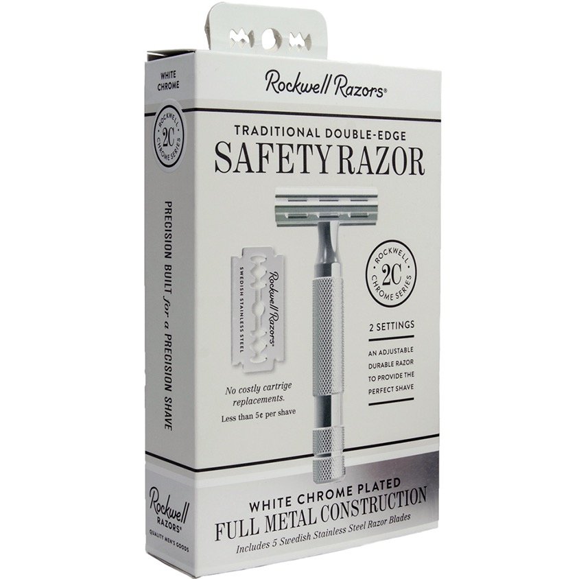 Rockwell Razors Safety Razor 2C White Chrome - 2.1 - RR-2C-WC