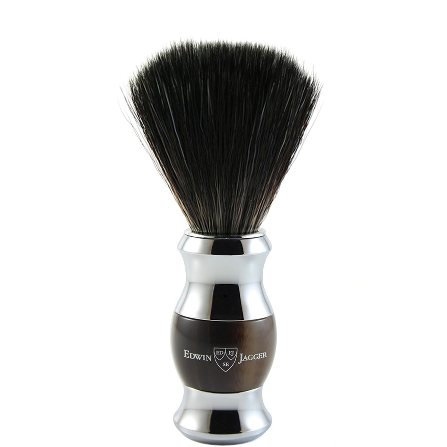 Edwin Jagger Scheerkwast Diffusion 36 black fibre hoornbruin - 1.1 - EJ-21SB362CR