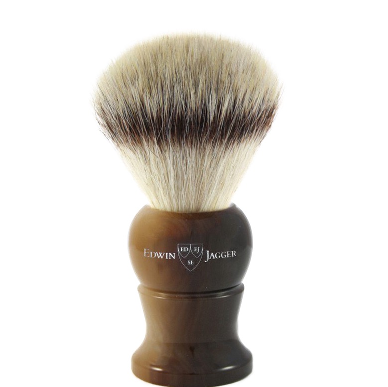 Edwin Jagger Scheerkwast silvertip fibre hoornbruin - 1.1 - EJ-3EJ282SYNST