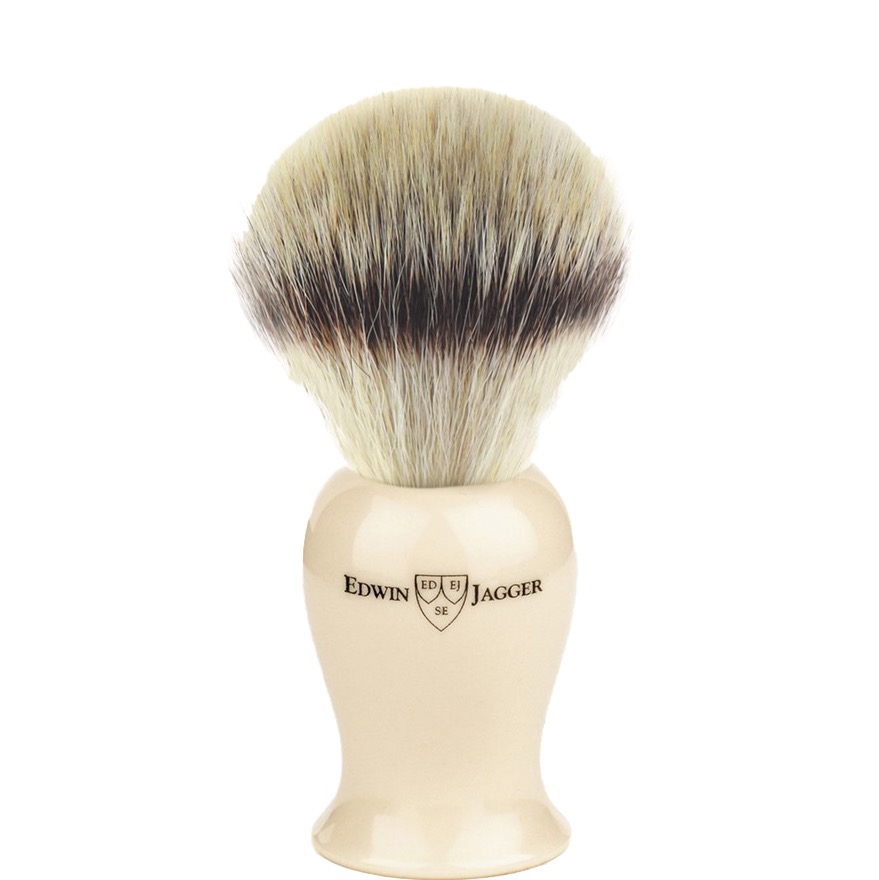  - 1.1 - EJ-IVPSBSYNST- Edwin Jagger scheerkwast Plaza silvertip fibre ivoor