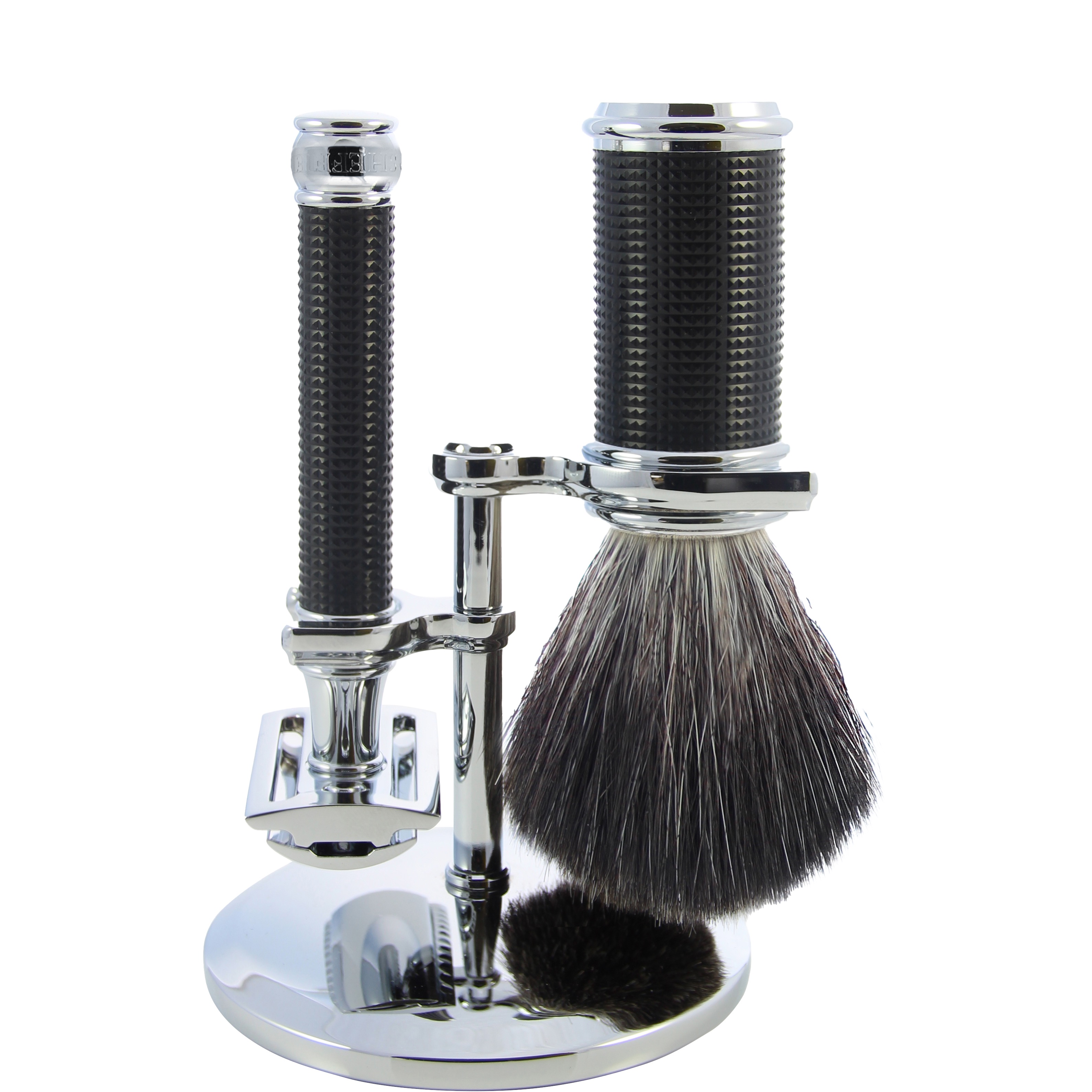 Edwin Jagger 3-delige scheerset Diffusion 3d Diamond zwart - 1.1 - EJ-S21M3DBC15