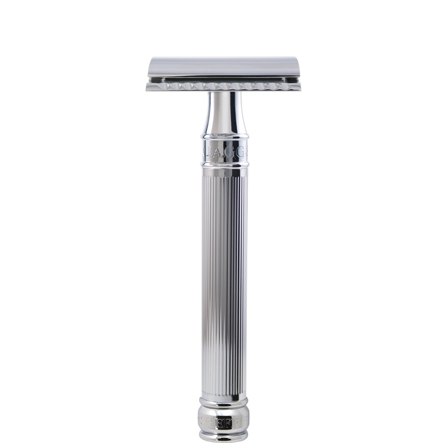 Edwin Jagger Safety razor Long Handle Lined Chroom - 1.1 - EJ-DEL89LI14BL