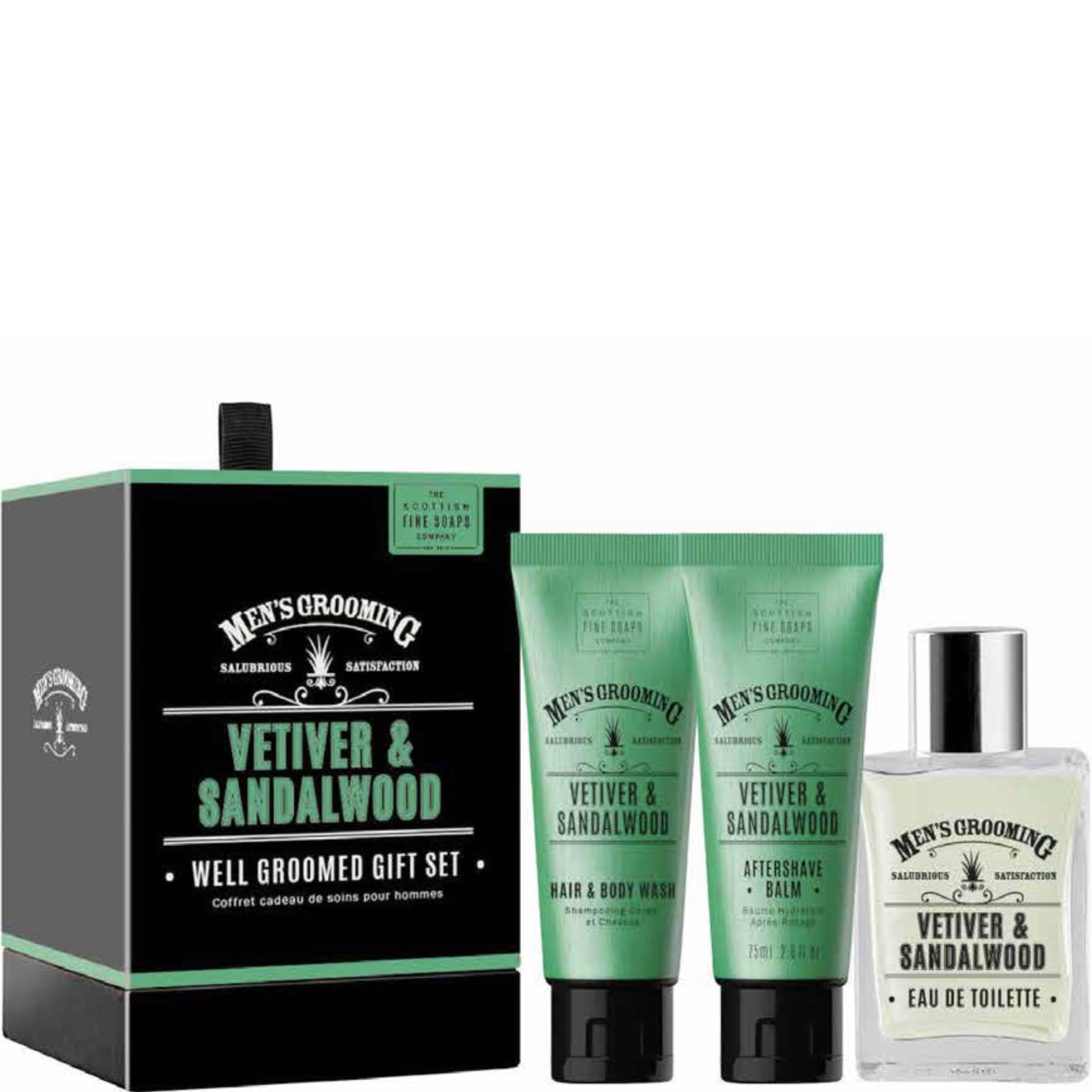 Scottish Fine Soaps Well Groomed gift set Vetiver Sandalwood - 1.1 - 03213