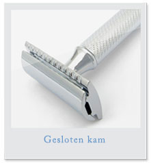 Scheersalon informatie - Verschillende Safety Razors  -  Gesloten kam