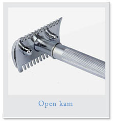 Scheersalon informatie - Verschillende Safety Razors  -  Open kam