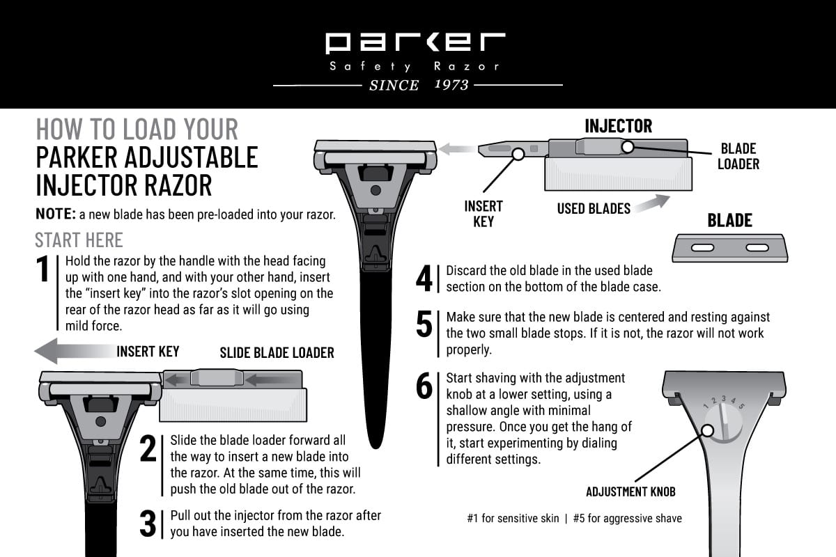 Parker Adjustable Injector Razor - 1.8 - PA-INJRZR