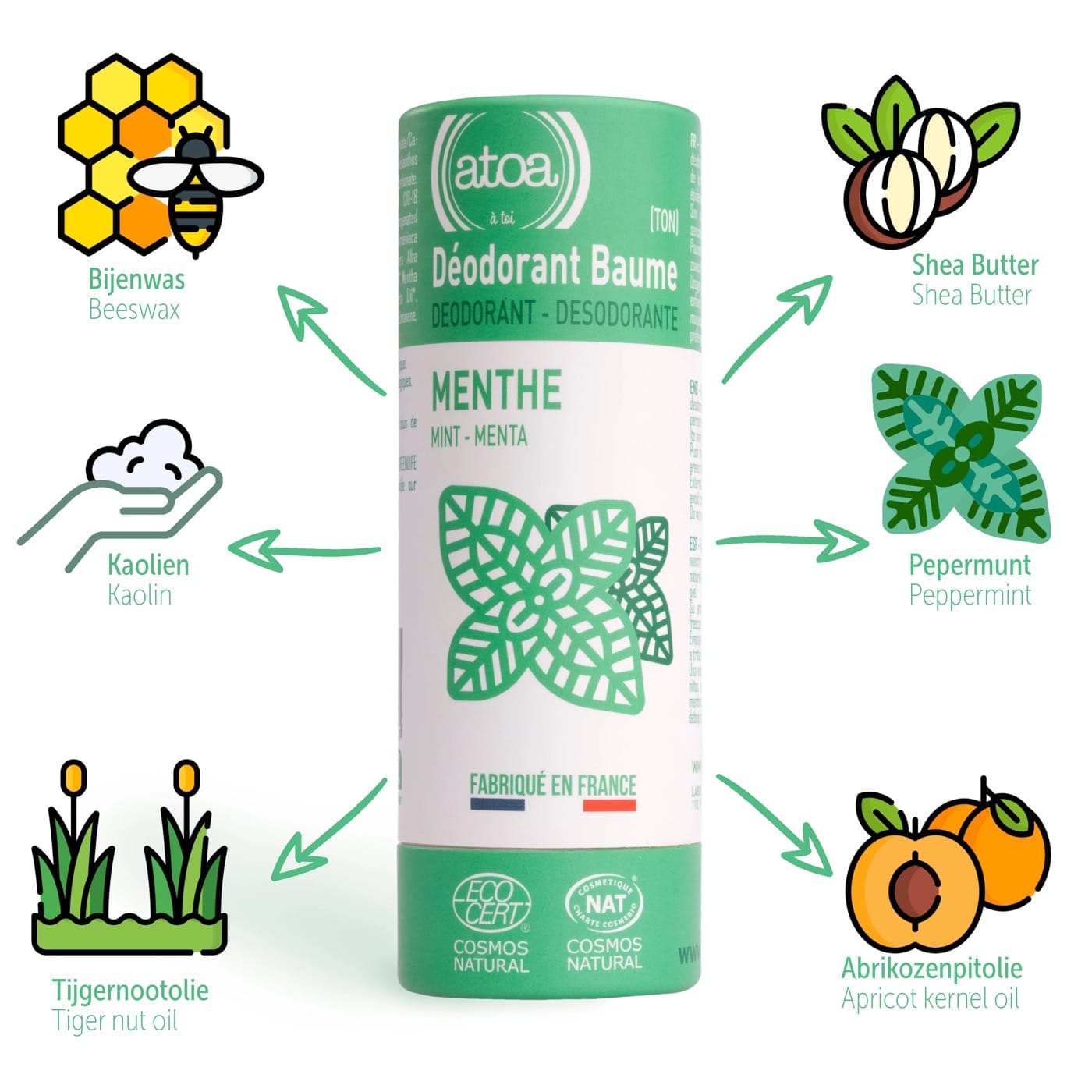 Otoa Deodorant Balsem Stick Munt 100g - 1.2 - OLT-480930