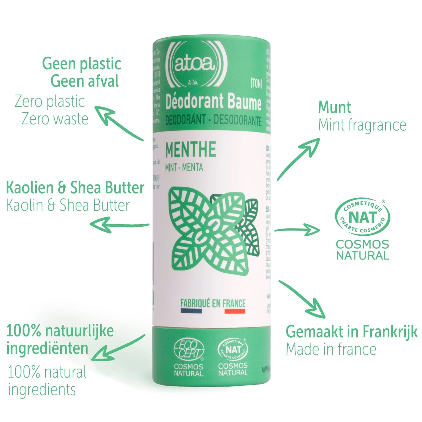 Otoa Deodorant Balsem Stick Munt 100g - 1.3 - OLT-480930