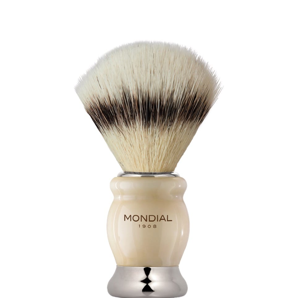 Mondial 1908 Scheerkwast Hamilton Eco Silvertip Fibre Ivory Pearl - 1.1 - HAM-ECO