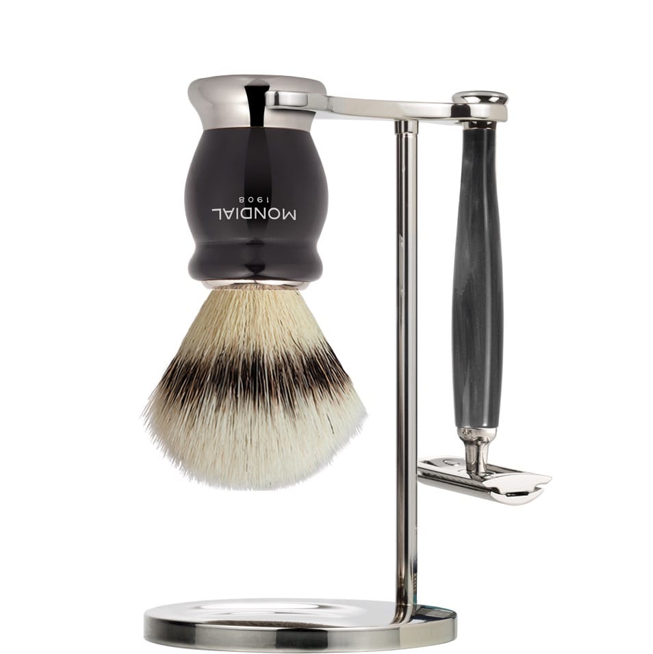 Scheerset Moxon Safety Razor - Silvertip Fibre - Black Pearl