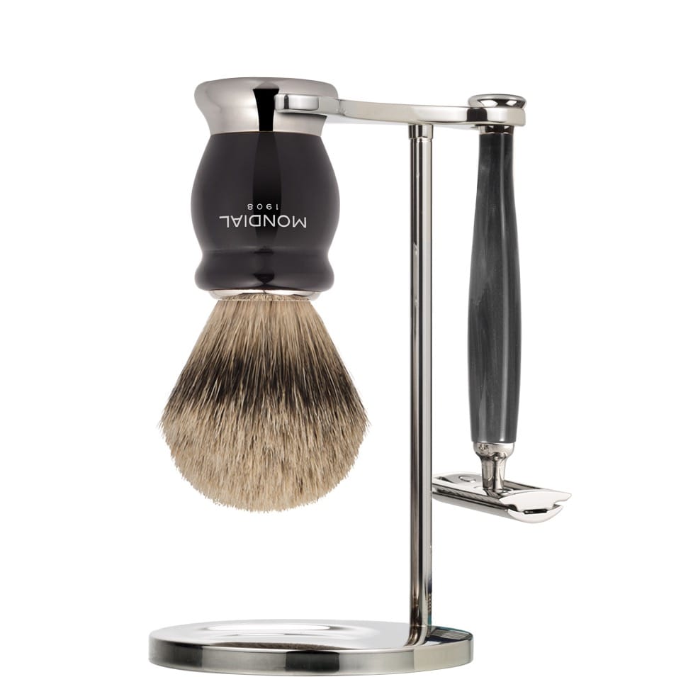 Scheerset Moxon Safety Razor - Superbadger Dassenhaar - Black Pearl