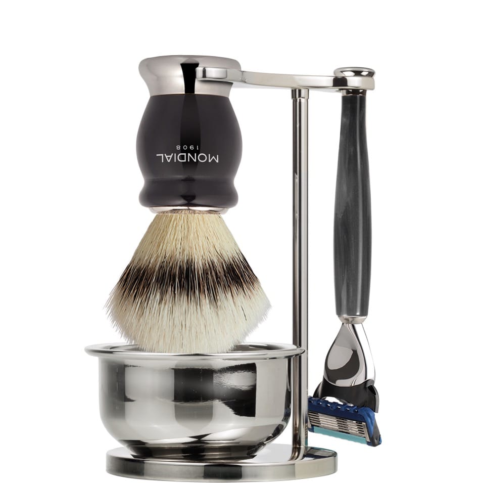 Scheerset & Bowl Moxon Fusion - Silvertip Fibre - Black Pearl