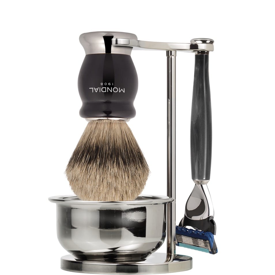 Scheerset & Bowl Moxon Fusion - Superbadger Dassenhaar - Black Pearl