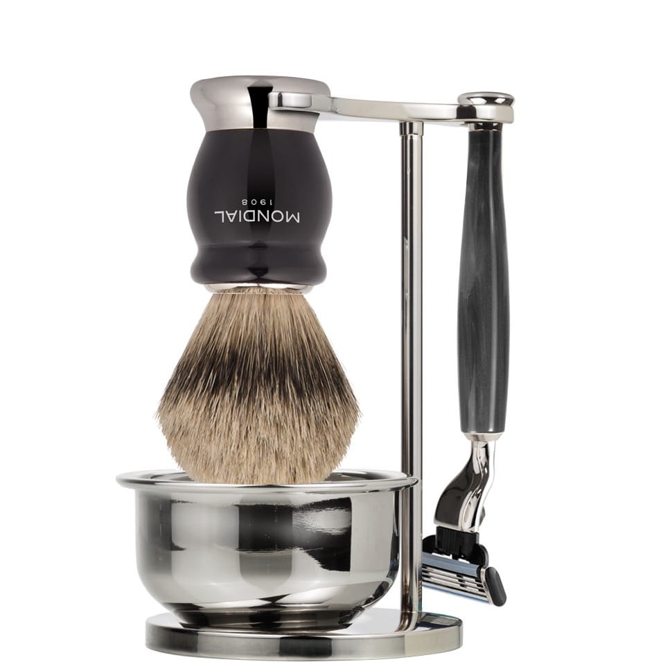 Scheerset & Bowl Moxon Mach3 - Superbadger Dassenhaar - Black Pearl