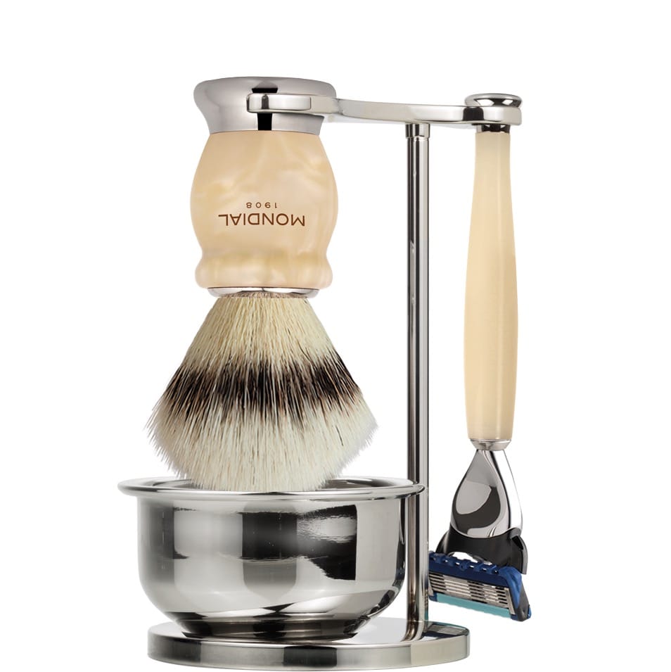 Scheerset & Bowl Hamilton Fusion - Silvertip Fibre - Ivory Pearl