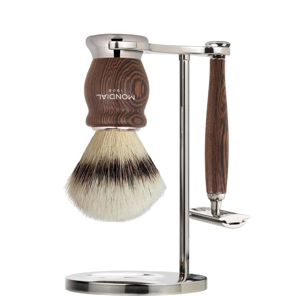 Scheerset Hero Safety Razor - Silvertip Fibre - Wengé