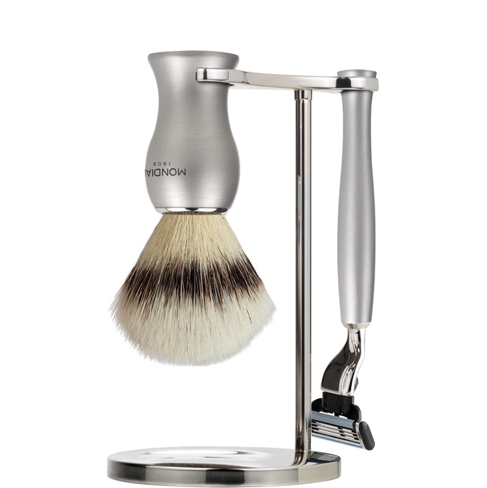 Scheerset Titan Mach3 - Silvertip Fibre - Satin