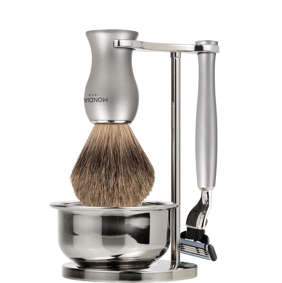 Scheerset & Bowl Titan Mach3 - Fijndashaar - Satin