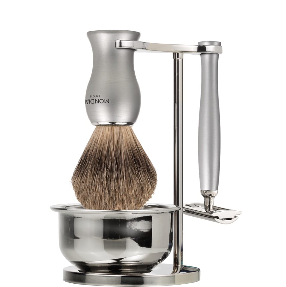 Scheerset & Bowl Titan Safety Razor - Fijndashaar - Satin