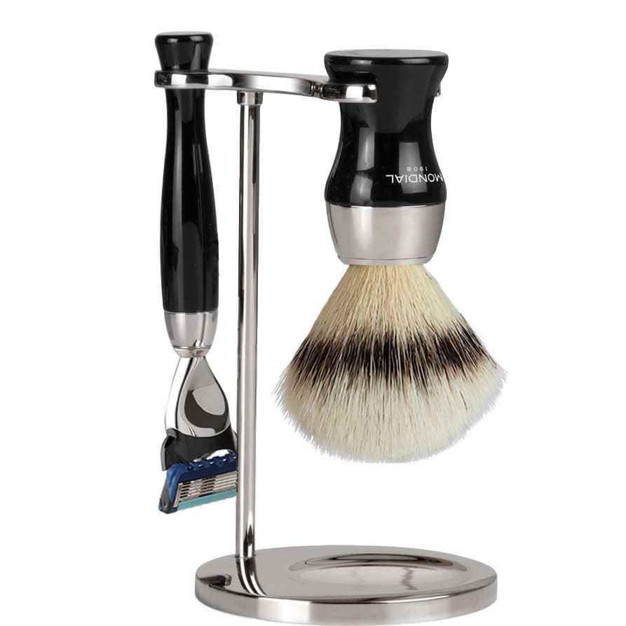 Scheerset Heritage Fusion - Silvertip Fibre - Zwart