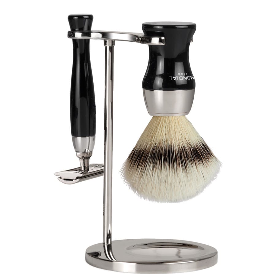 Scheerset Heritage Safety Razor - Silvertip Fibre - Zwart