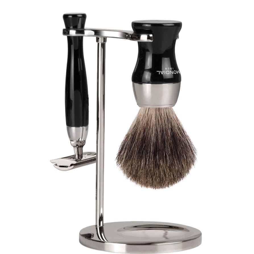 Scheerset Heritage Safety Razor - Dassenhaar - Zwart