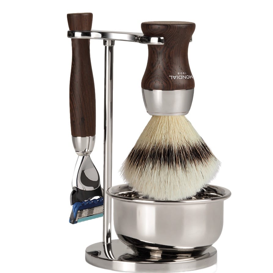 Scheerset & Bowl Heritage Fusion - Silvertip Fibre - Wengé