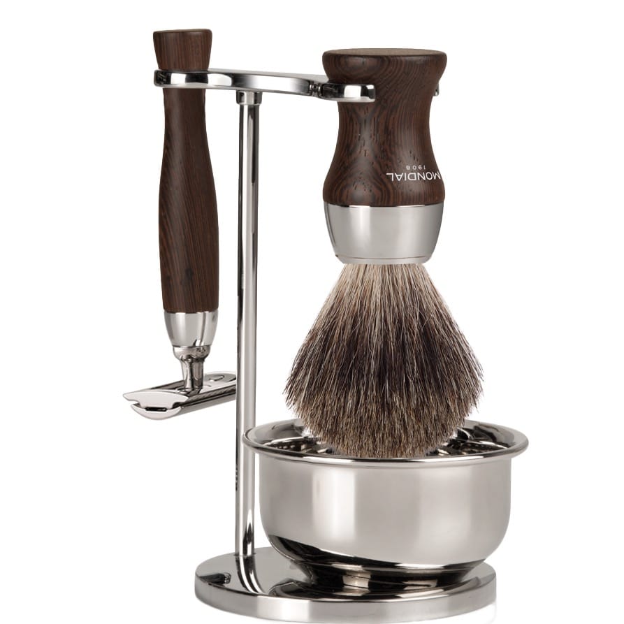 Scheerset & Bowl Heritage Safety Razor - Dassenhaar - Wengé