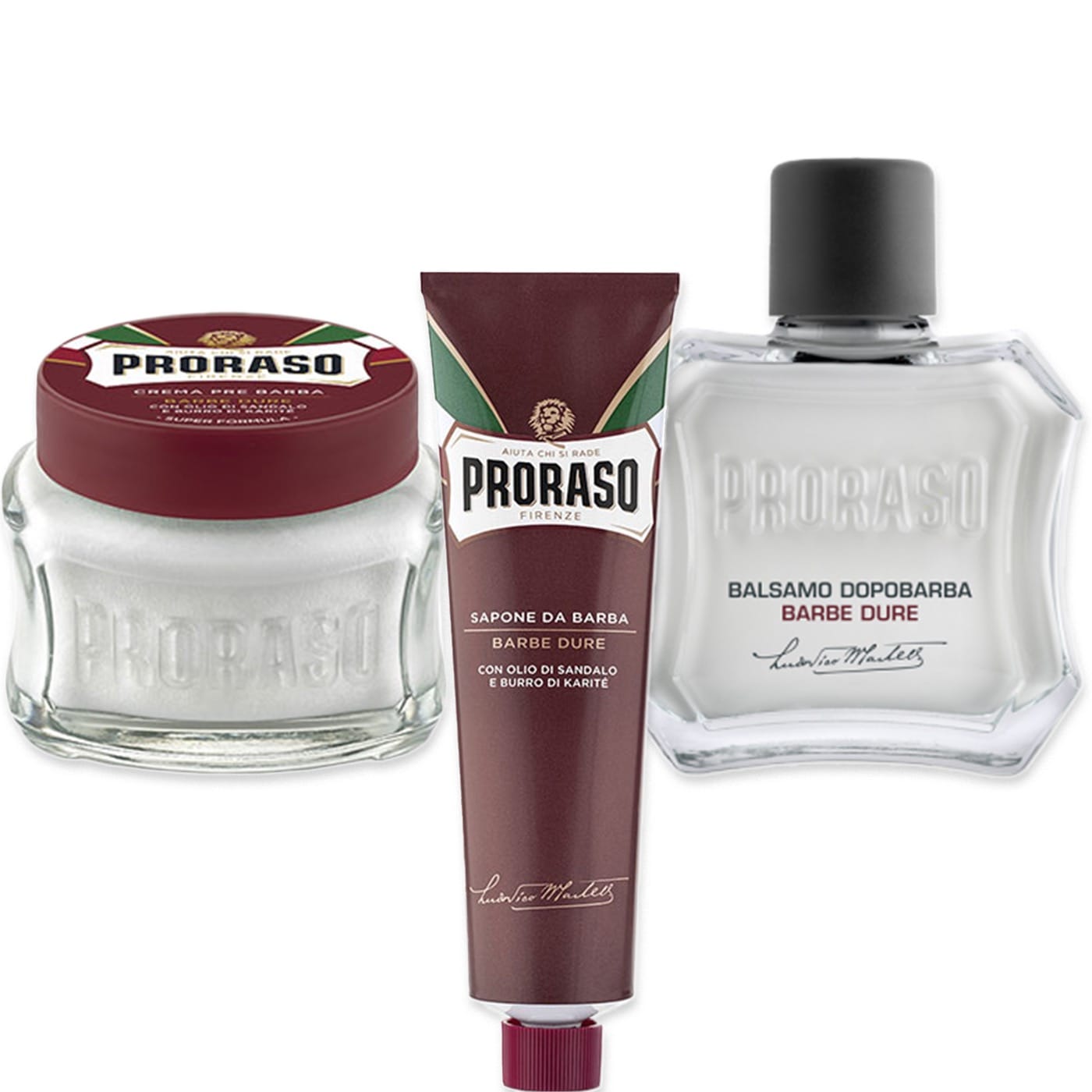 Voordeelset Sandalwood 3-delig - Pre-shave, Scheercrème & Aftershave Balsem
