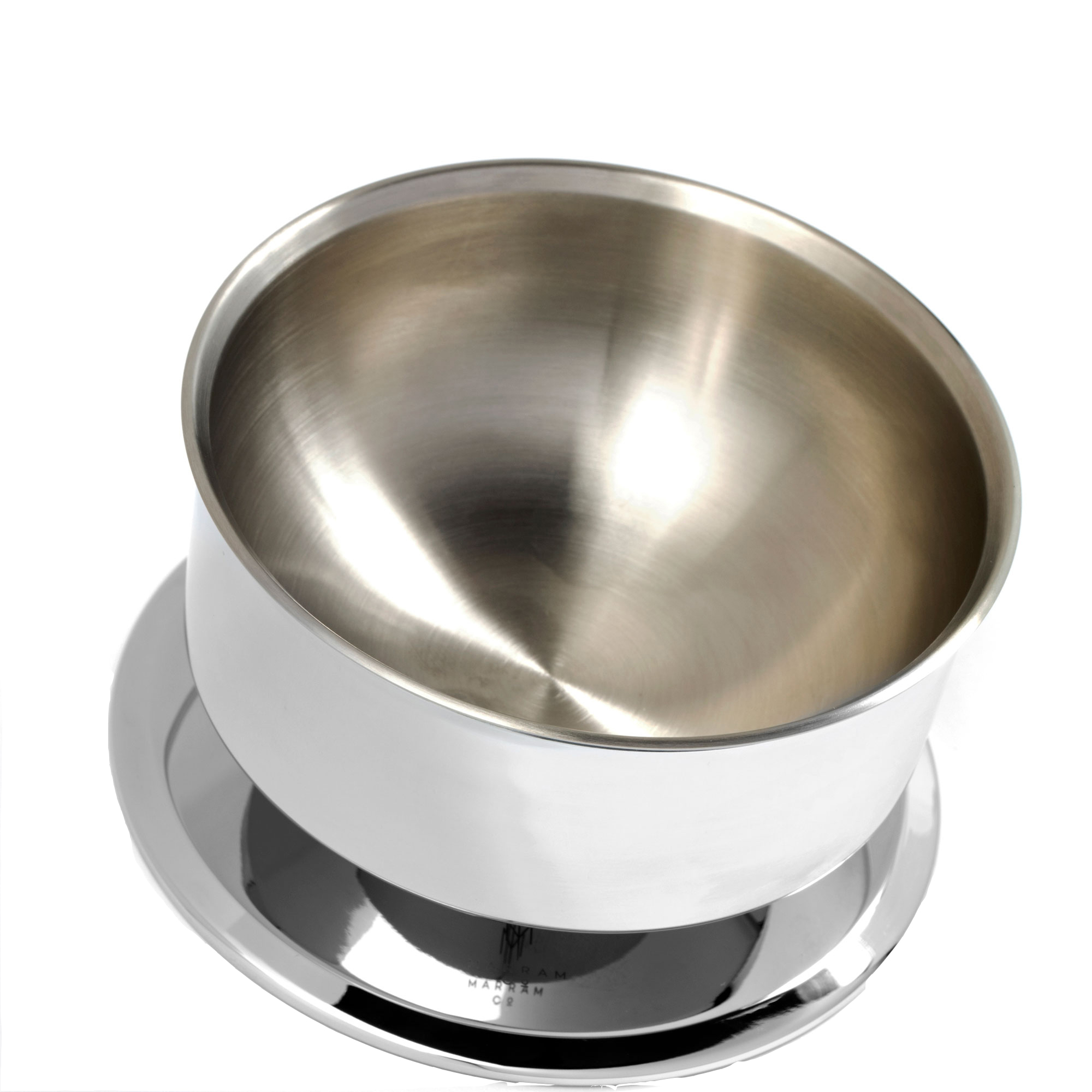 Luxe dubbelwandige Shaving Bowl  - RVS