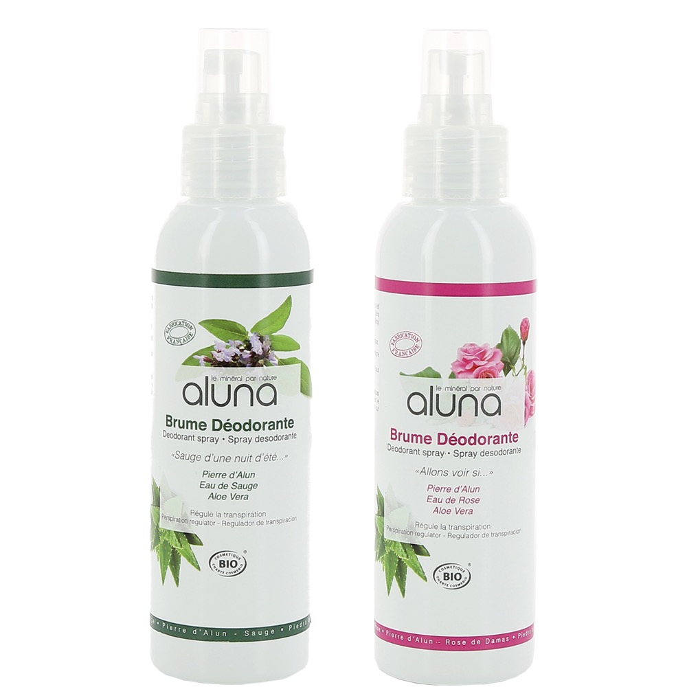 Voordeelset Aluin Deodorant Spray  Organic Rose & Organic Sage 