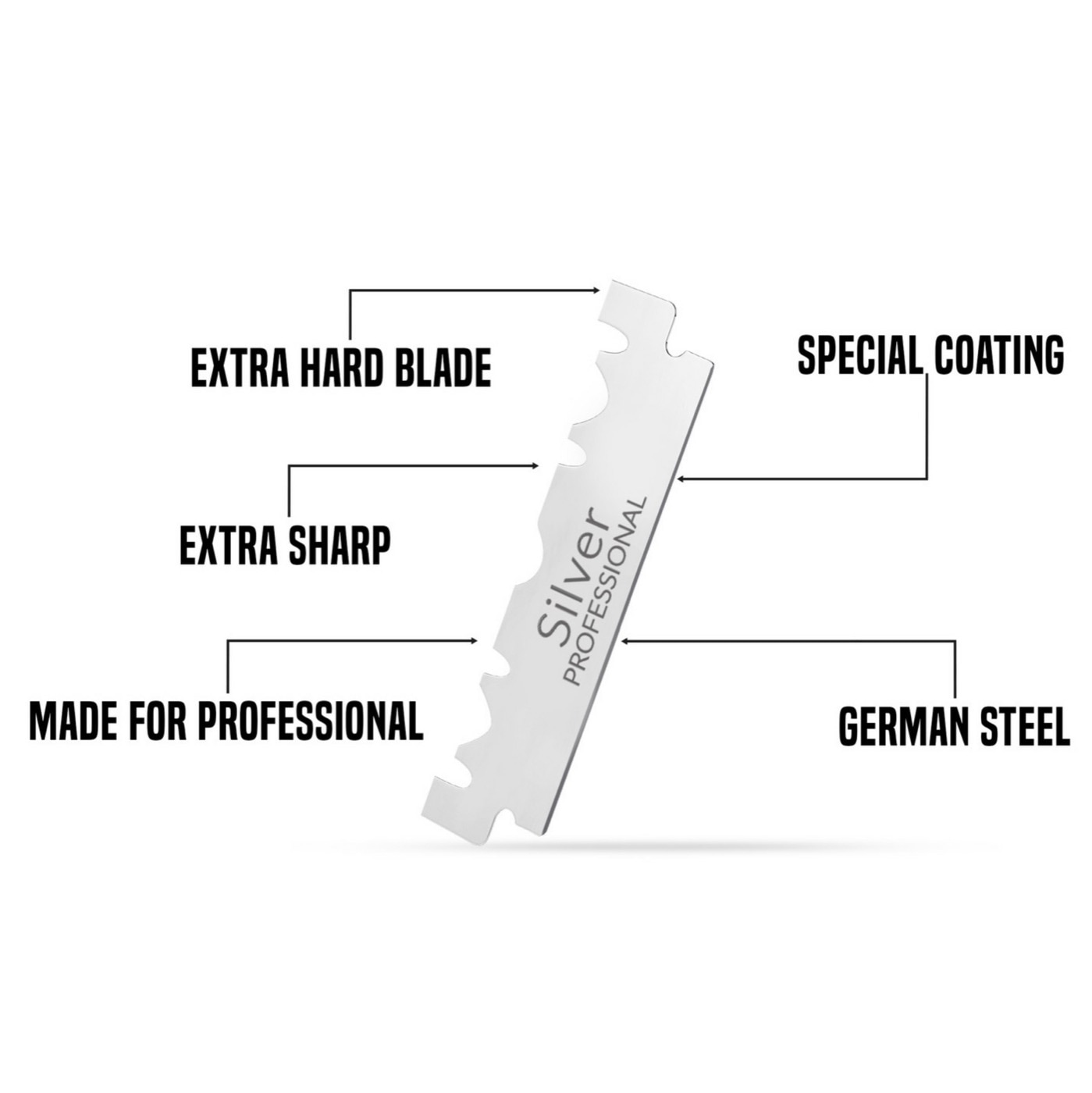 Single edge blades Silver voor Barbermes