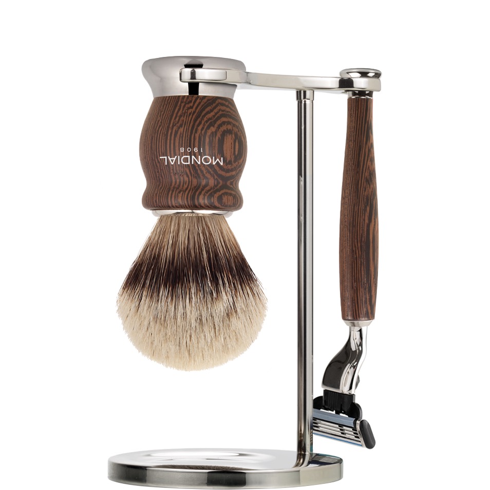 Scheerset Hero Mach3 - Silvertip Dassenhaar - Wengé