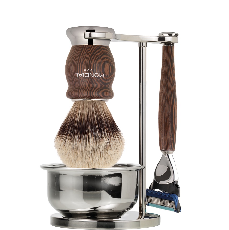 Scheerset & Bowl Hero Fusion - Silvertip Dassenhaar - Wengé