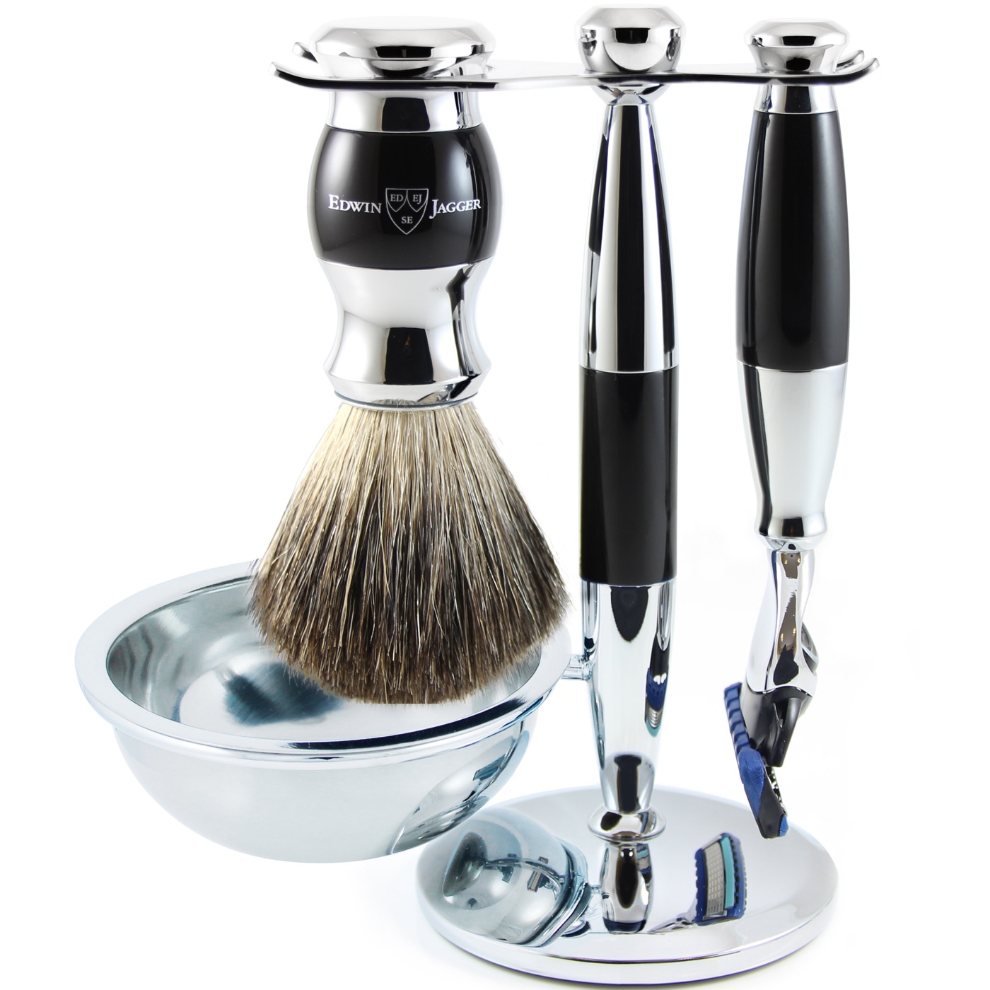 Scheerset met bowl Diffusion 36 - Fusion - dashaar - zwart