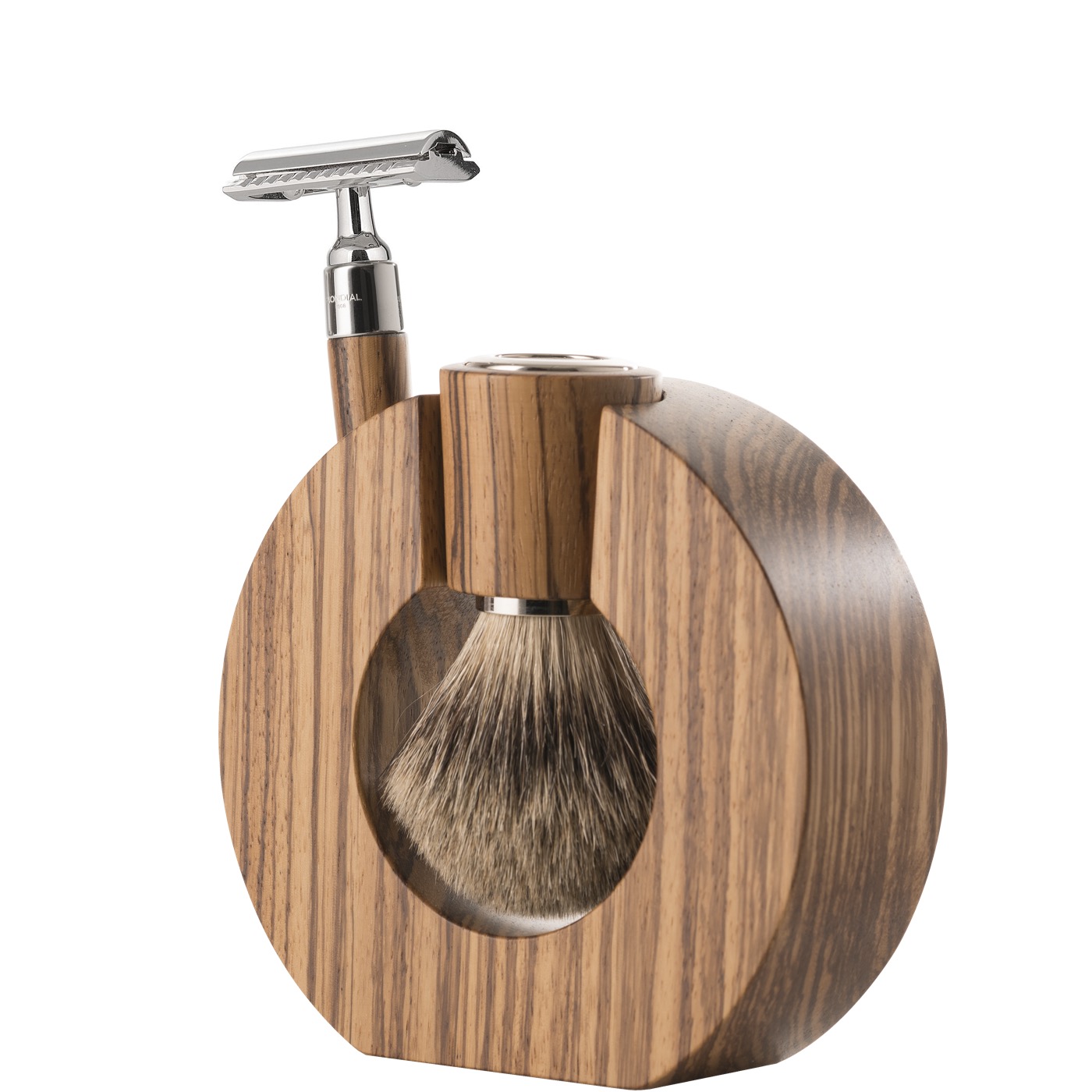Sphaera Scheerset Safety Razor - Silvertip Dashaar - Zebrano 