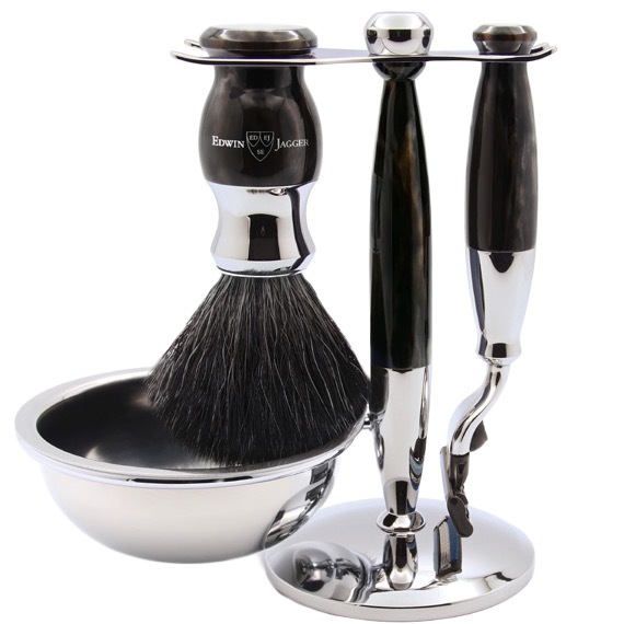 Scheerset met bowl Diffusion 37 - Mach3 - Fibre - Black Marble