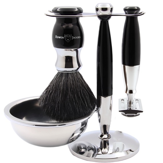 Scheerset met bowl Diffusion 37 - Safety Razor - Fibre - Black